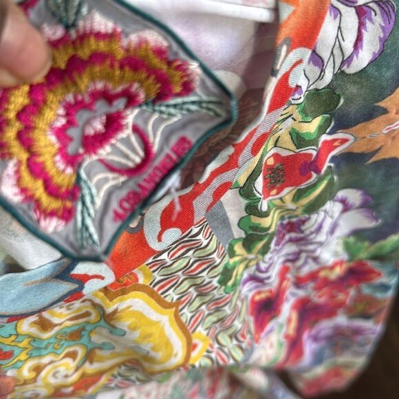 Johnny Was Catalina Block Floral Crewneck Top M-L - Picture 7 of 7